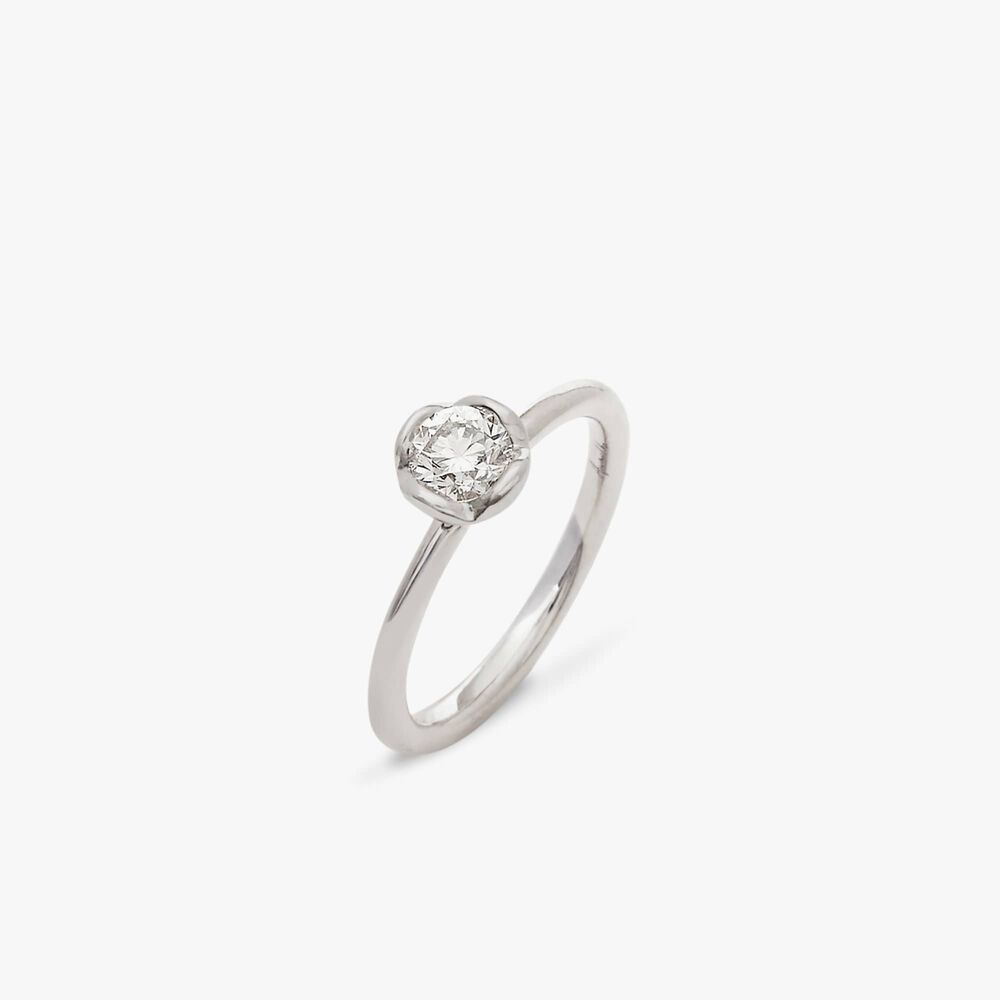 Marguerite 18ct White Gold Solitaire Diamond Engagement Ring | Annoushka jewelley